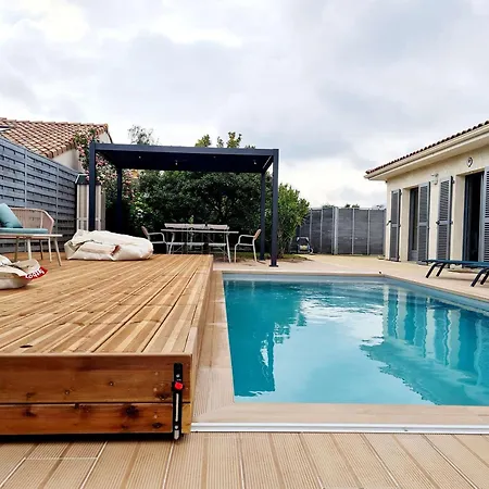 9 Pers. Avec Piscine Chauffee Proche Centre-ville, - Fr-1-877-38 Villa Biscarrosse